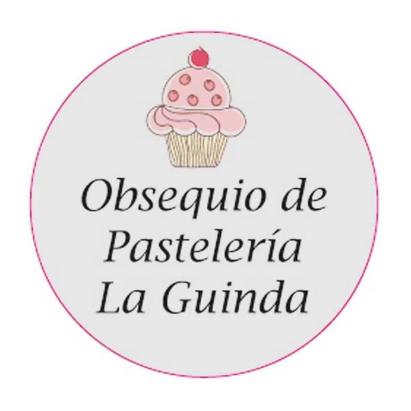 Adhesivo personalizado para empresas 3cm y fondo transparente