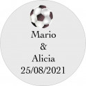 Adhesivo personalizado fútbol transparente 3cm
