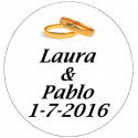 Adhesivo personalizado para bodas 3cm