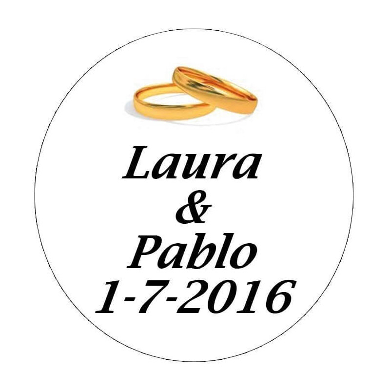 Adhesivo personalizado para bodas 3cm