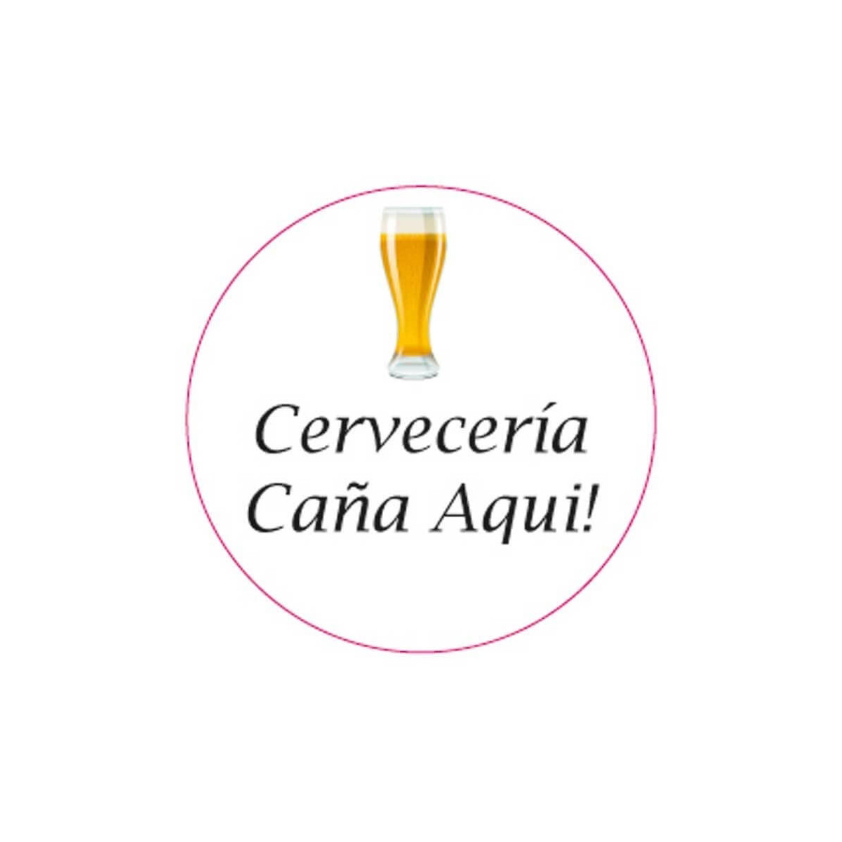 Adhesivo cerveza para personalizar 3cm