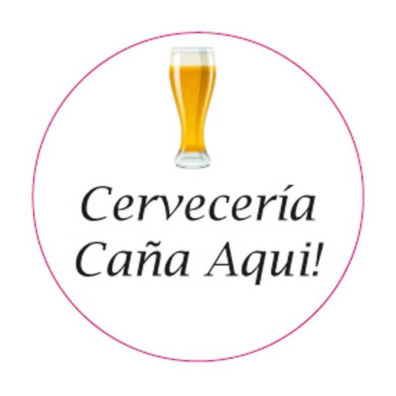 Adhesivo cerveza para personalizar 3cm