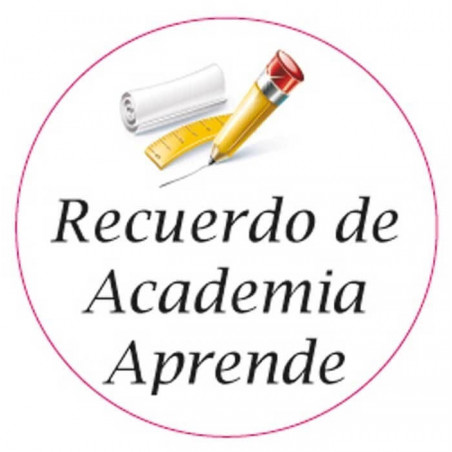Adhesivo para colegios academias y eventos escolares personalizado 3cm