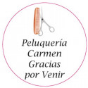 Adhesivo personalizado para peluquería 3cm