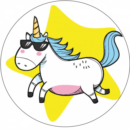 Adhesivo unicornio para motivos infantiles 3cm
