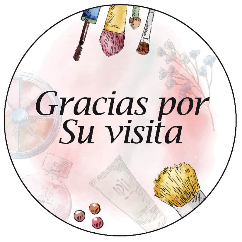 Adhesivo 3cm fondo blanco con fondo estética