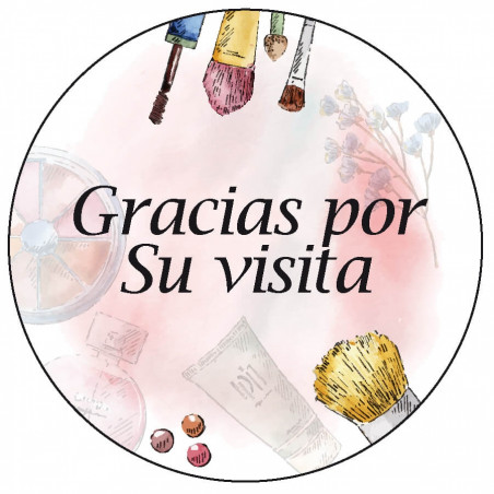Adhesivo 3cm fondo blanco con fondo estética