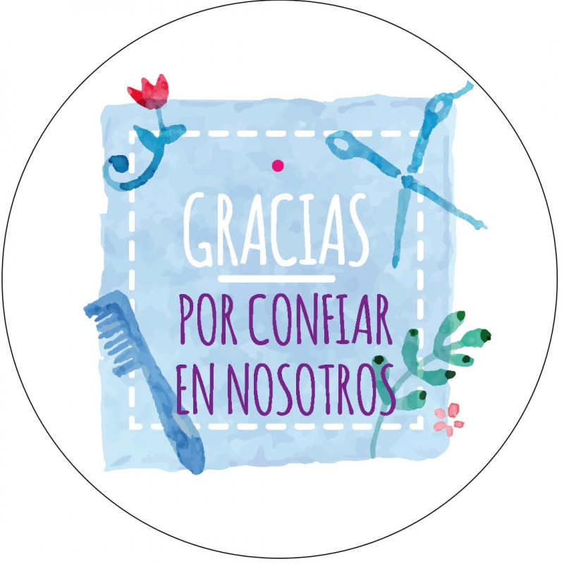 Adhesivo gracias por confiar en nosotros 3cm