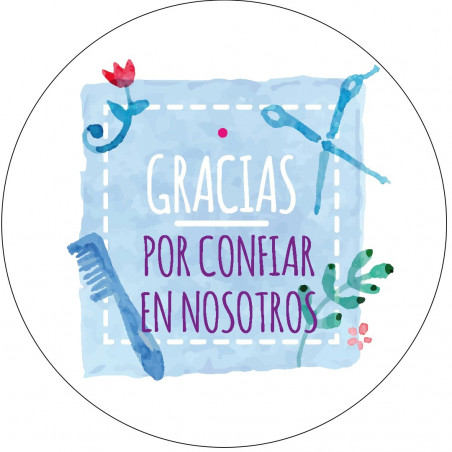 Adhesivo gracias por confiar en nosotros 3cm