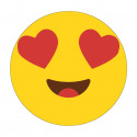 Adhesivo emoji ojos corazón 3cm