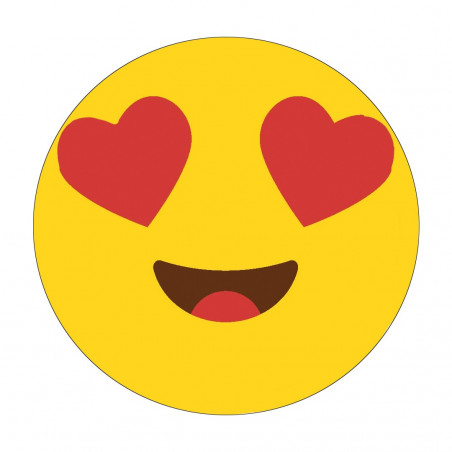 Adhesivo emoji ojos corazón 3cm