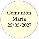 Adhesivo personalizado 3cm para empresas, comuniones, bautizos o cumpleaños