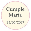 Adhesivo personalizado 3cm para empresas, comuniones, bautizos o cumpleaños