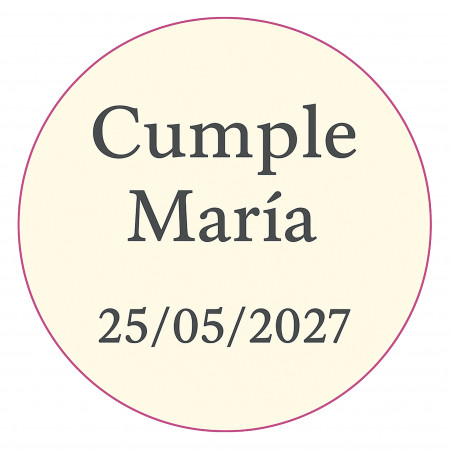 Adhesivo personalizado 3cm para empresas, comuniones, bautizos o cumpleaños
