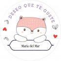 Adhesivos personalizados 5cm de diámetro y fondo transparente