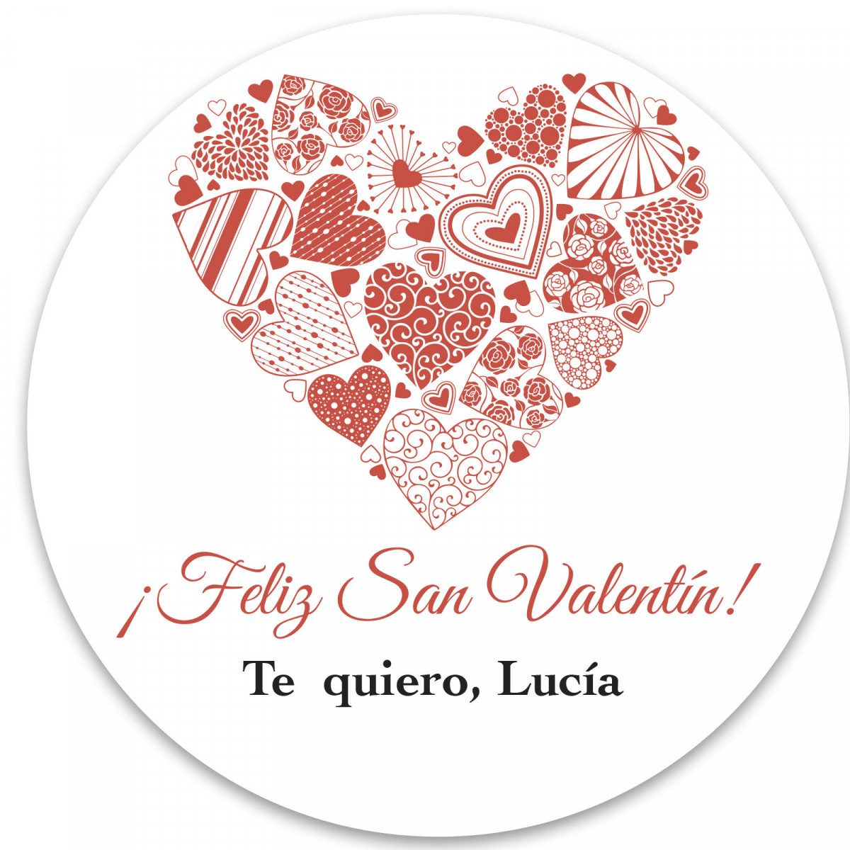 Adhesivo personalizado 5cm transparente para todo tipo de eventos