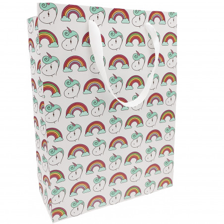 Bolsa con Diseño de Unicornios y Arcoíris