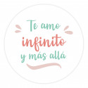 Adhesivo transparente 5cm para personalizar con mensajes para todos los eventos