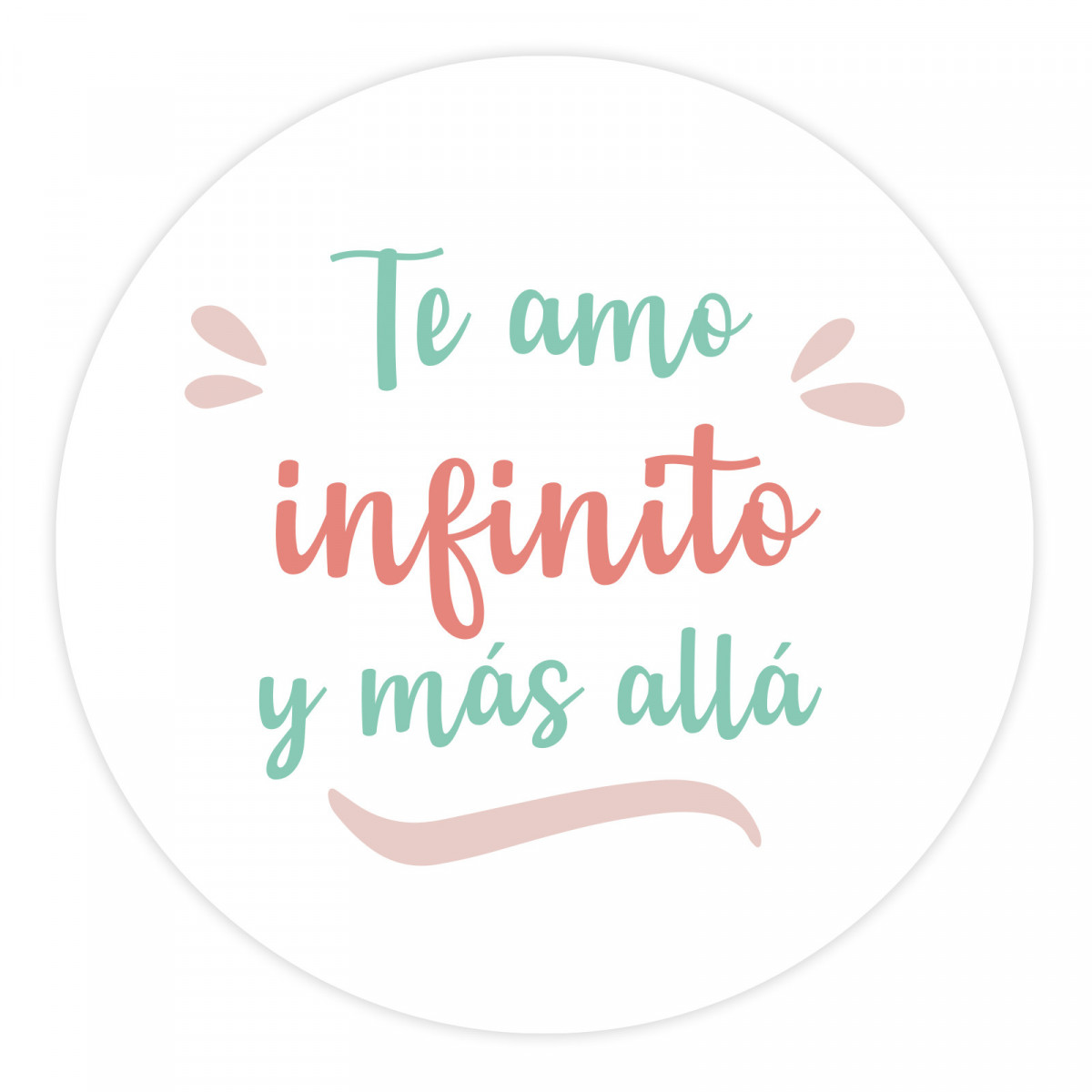 Adhesivo transparente 5cm para personalizar con mensajes para todos los eventos