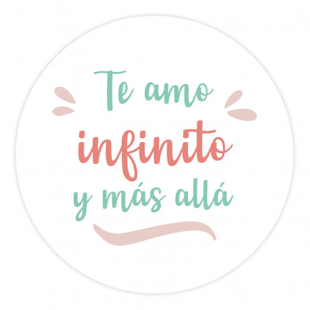 Adhesivo transparente 5cm para personalizar con mensajes para todos los eventos