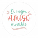 Adhesivo transparente 5cm para personalizar con mensajes para todos los eventos