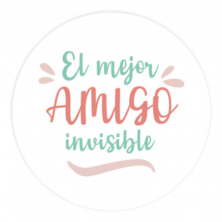 Adhesivo transparente 5cm para personalizar con mensajes para todos los eventos