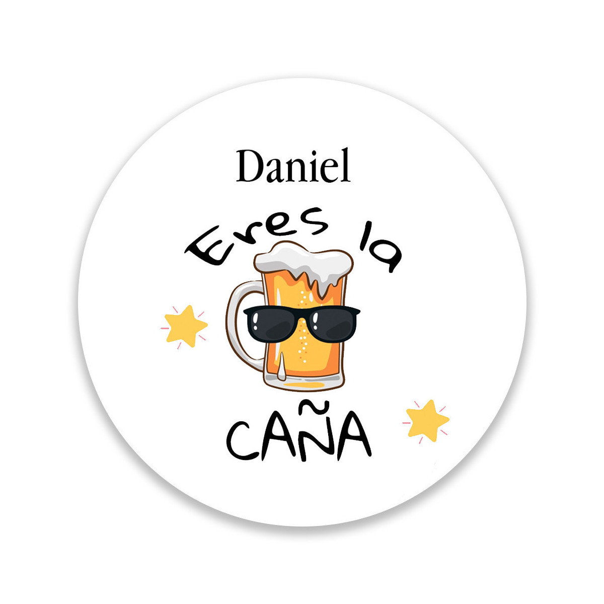 Adhesivo personalizado para eventos 5cm y fondo transparente