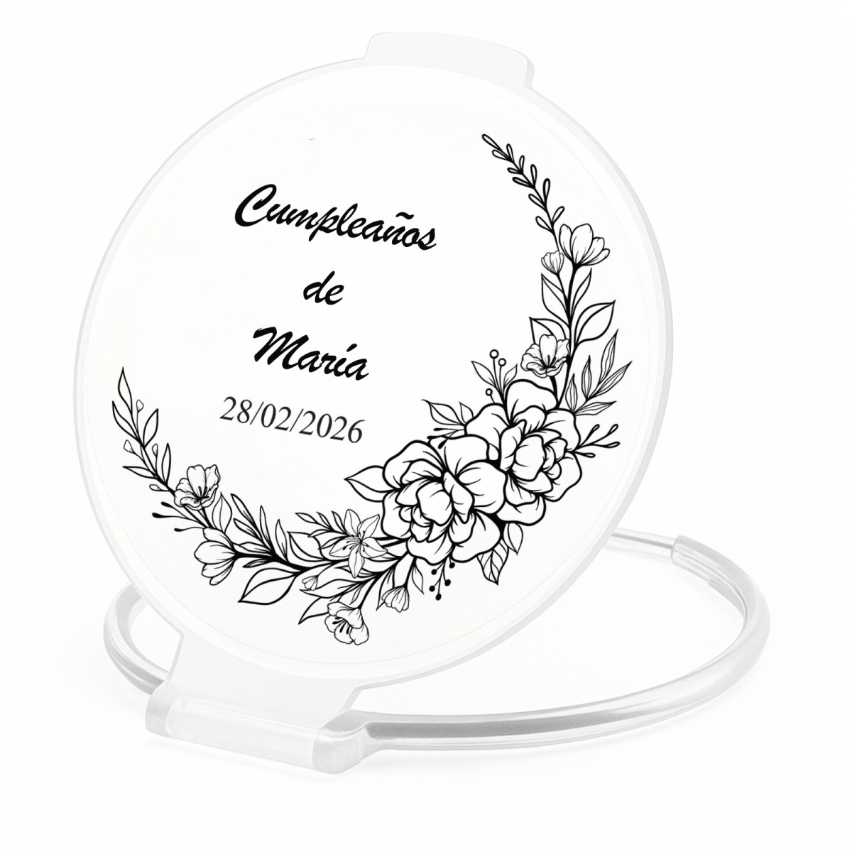 Detalles Invitados Espejo con adhesivo personalizado
