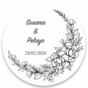 Detalles Invitados Espejo con adhesivo personalizado