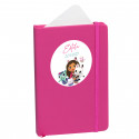 Libreta fucsia personalizada con adhesivo de gabby de 5cm