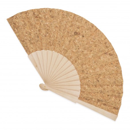 Abanico corcho personalizado para bodas