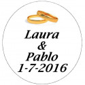 Etiqueta adhesiva boda personalizada 5cm