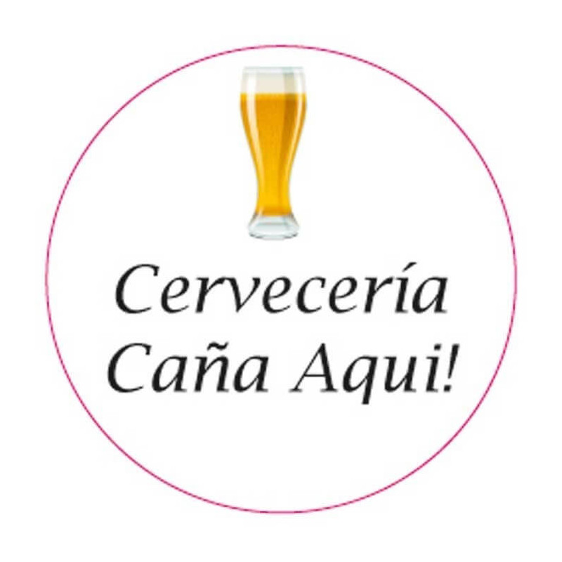 Etiqueta adhesiva cervecería para eventos y empresas 5cm