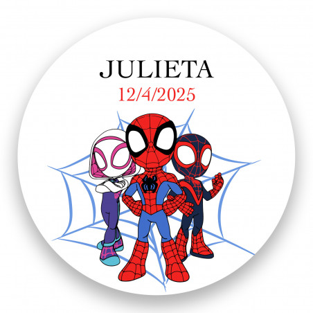 Set de escritura personalizado con adhesivos de spidey para regalos infantiles