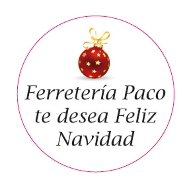 Adhesivo para navidad de 5cm con fondo blanco