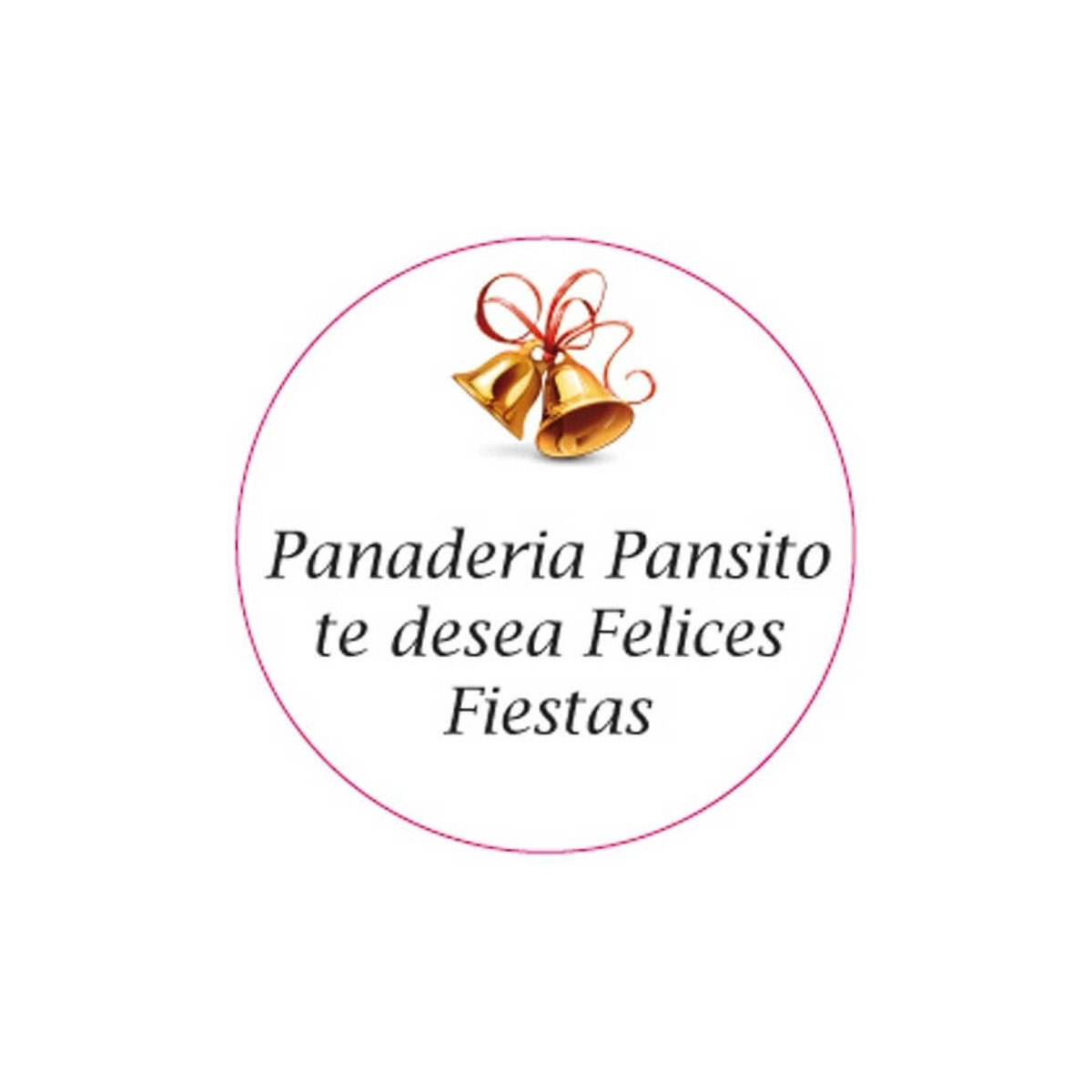 Adhesivo navidad 5cm personalizado con fondo blanco