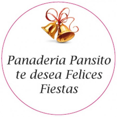 Adhesivo navidad 5cm personalizado con fondo blanco