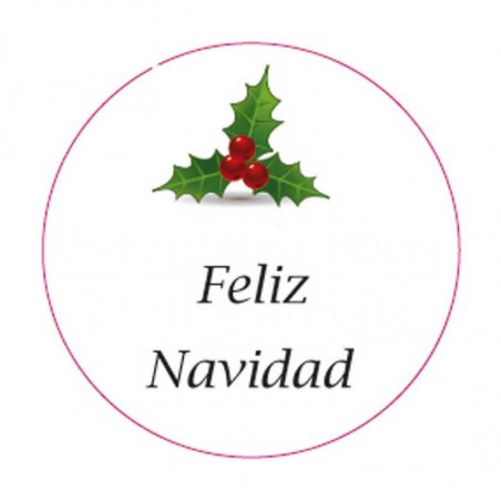 Adhesivo para navidad 5cm fondo blanco