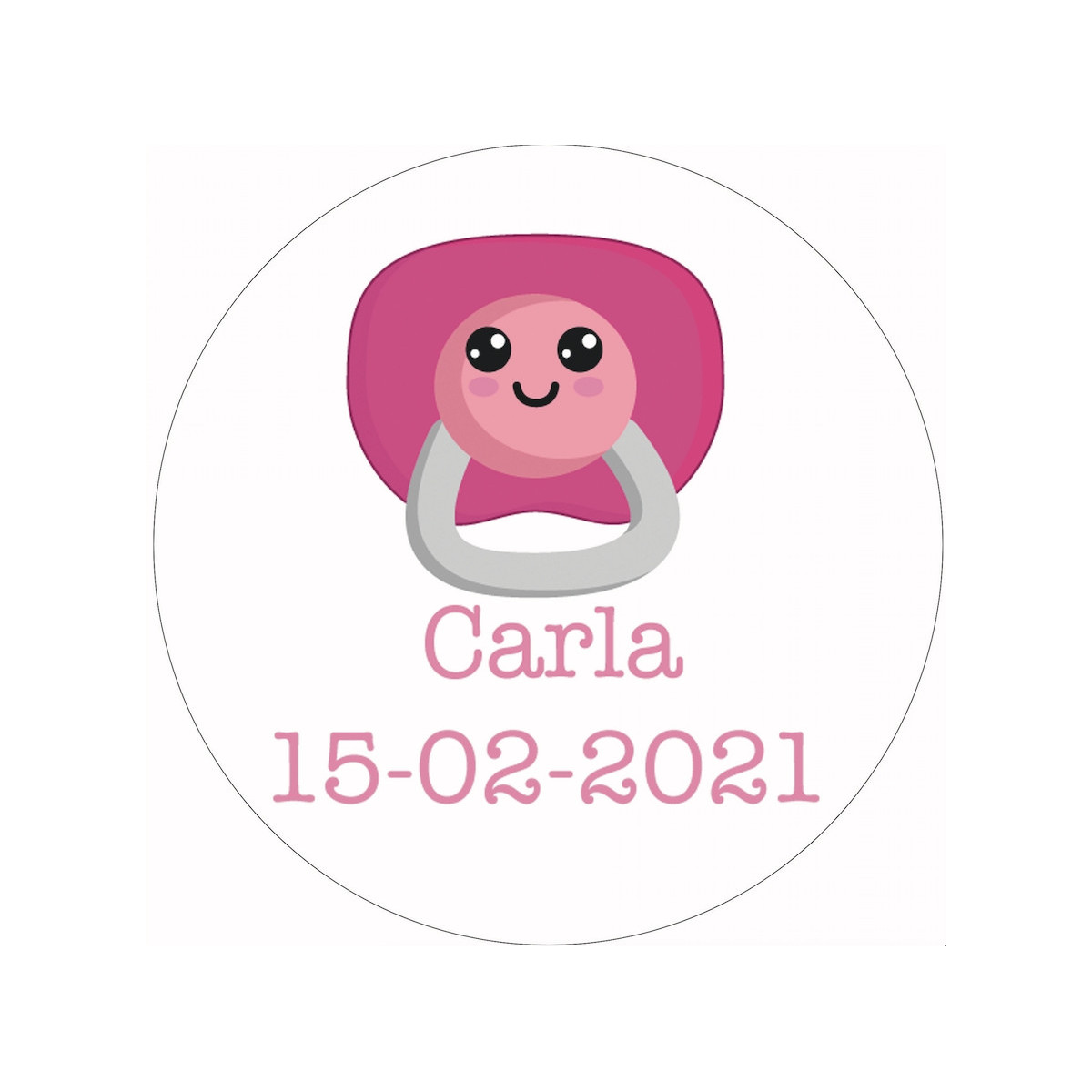 Adhesivo personalizado para bautizo 5cm
