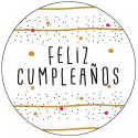Etiqueta feliz cumpleaños para detalles de invitados 5cm