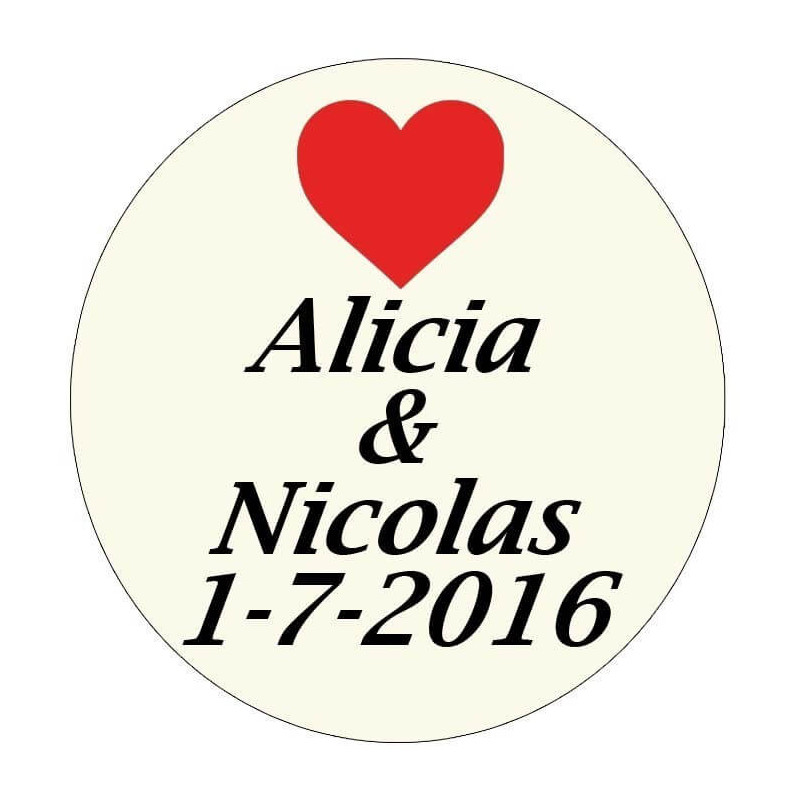 Etiqueta adhesiva personalizada con fondo transparente 5cm