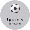 Etiquetas adhesivas personalizadas fútbol para eventos fondo transparente 5cm