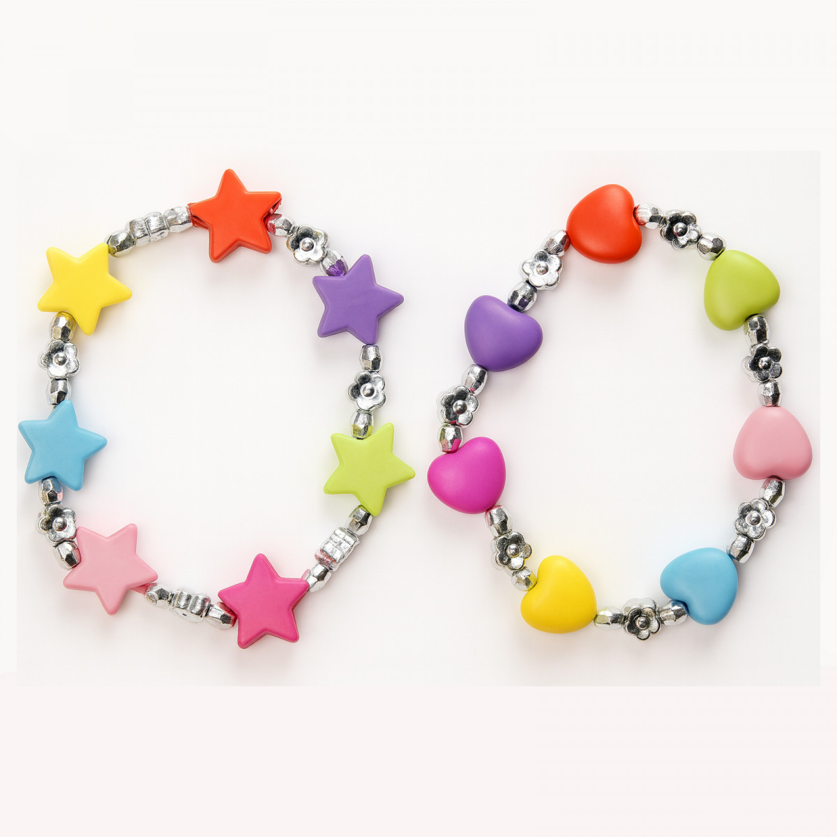Pulseras Infantiles Para Niñas Con Corazones O Estrellas: Regalo