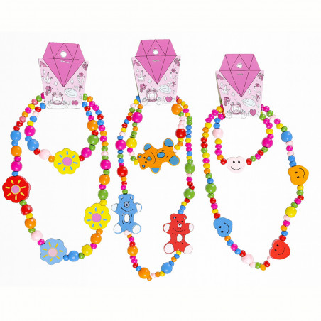 Collar y pulsera elástico infantil