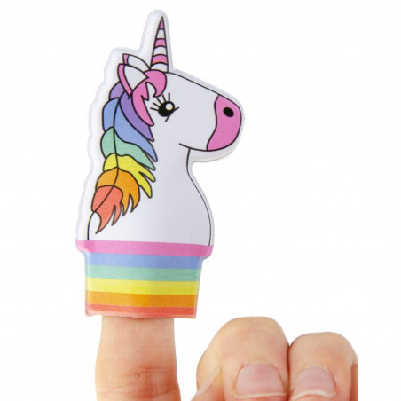 Marioneta de dedo unicornio