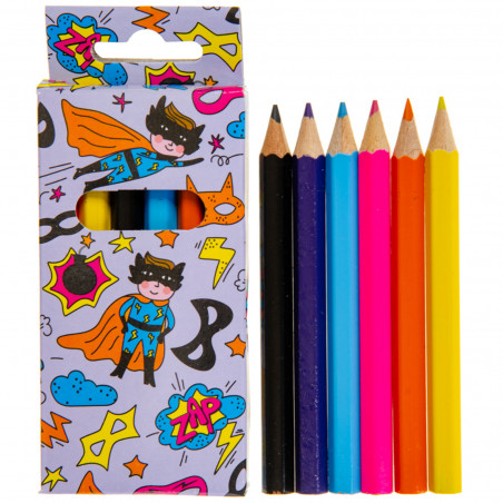 Lápices de colores superhéroe para fiestas