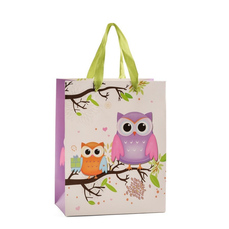 Bolsa Con Búhos Mediana Bolsa Con Búhos Mediana