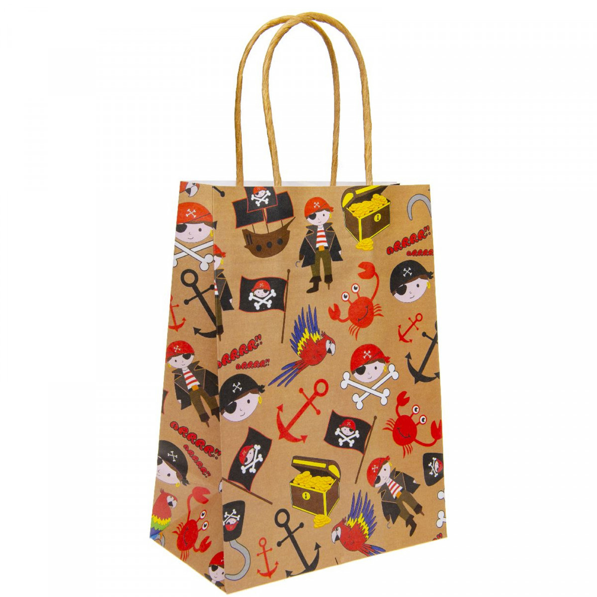 Bolsa de Papel con Dibujos de Piratas
