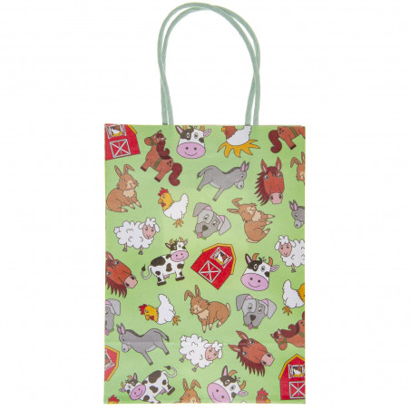 Bolsa de Papel con Animales de Granja