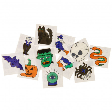 Tatuajes para Halloween Pack 12 Unidades